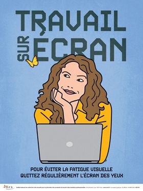 Travail sur écran : Pour éviter la fatigue visuelle, quittez régulièrement l\'écran des yeux